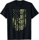 Retro Fathers Day Best Dog Dad Ever Camo American Flag Women Kids T-Shirt - T-Shirt | Black