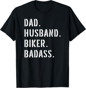 Biker Motorcycle Dad Gifts From Daughter Son Wife T-Shirt - T-Shirt | Black