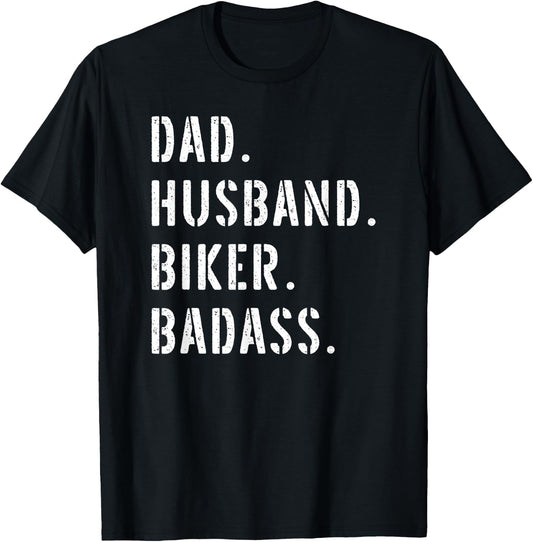 Biker Motorcycle Dad Gifts From Daughter Son Wife T-Shirt - T-Shirt | Black
