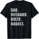 Biker Motorcycle Dad Gifts From Daughter Son Wife T-Shirt - T-Shirt | Black