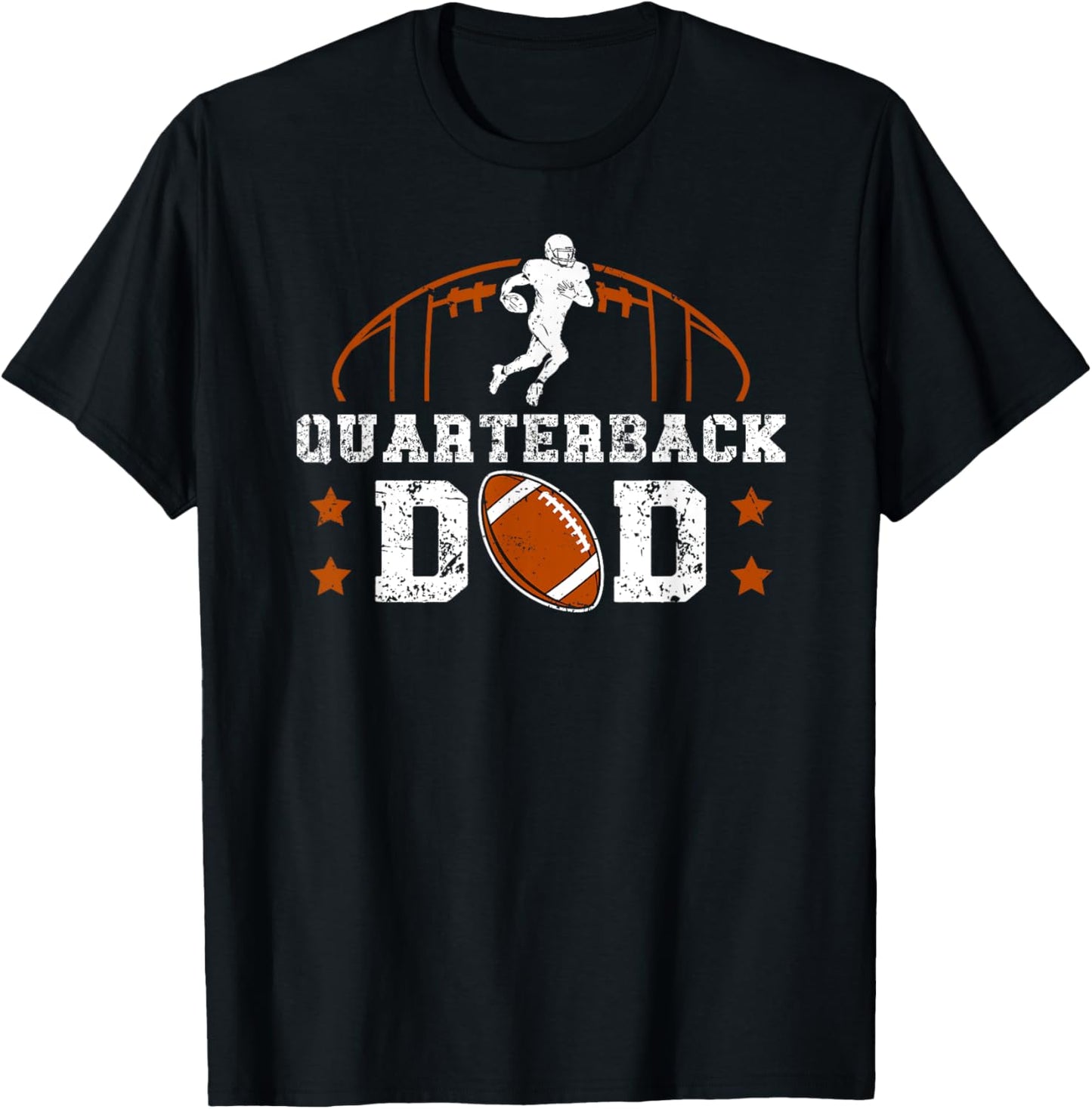 Quarterback Dad Of A Football Quarterback Father T-Shirt - T-Shirt | Black
