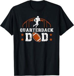 Quarterback Dad Of A Football Quarterback Father T-Shirt - T-Shirt | Black