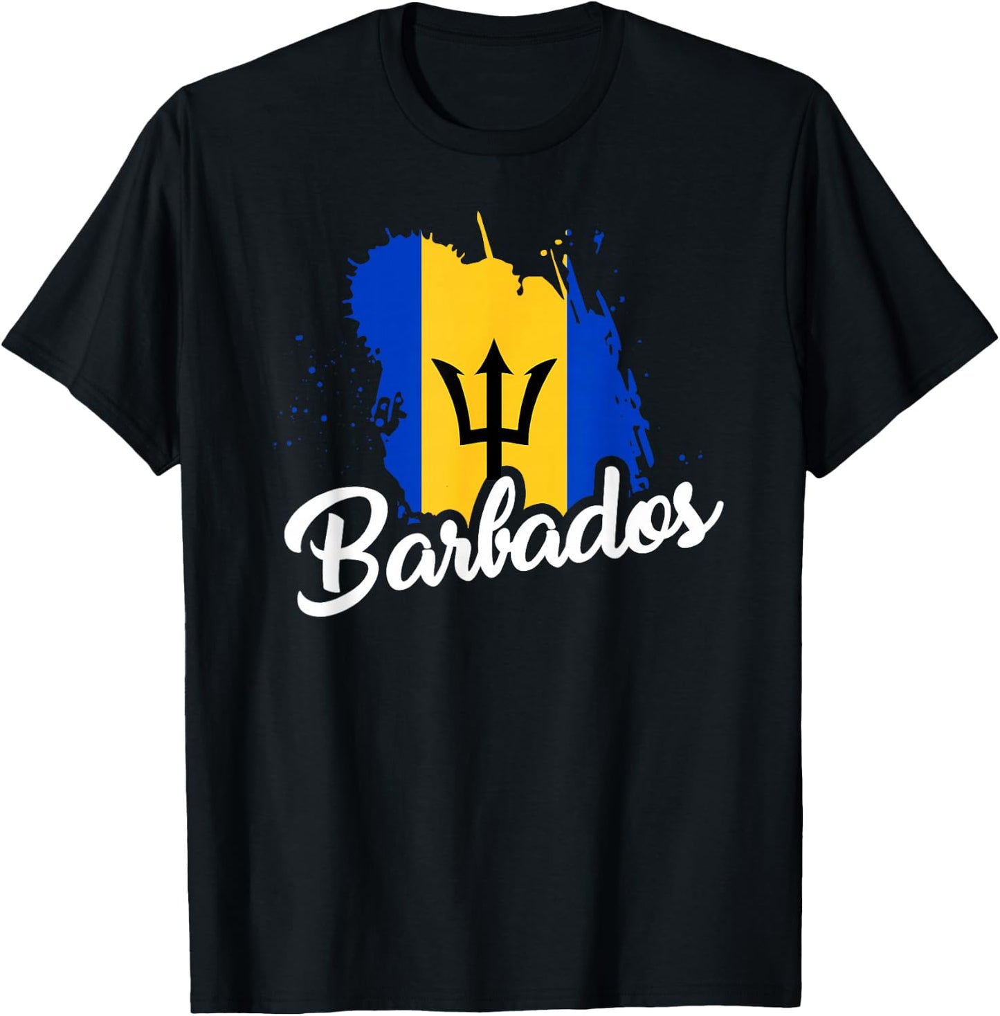 Barbados Flag T Shirt Bajan Proud Roots Love Heritage Cute T-Shirt - T-Shirt | Black