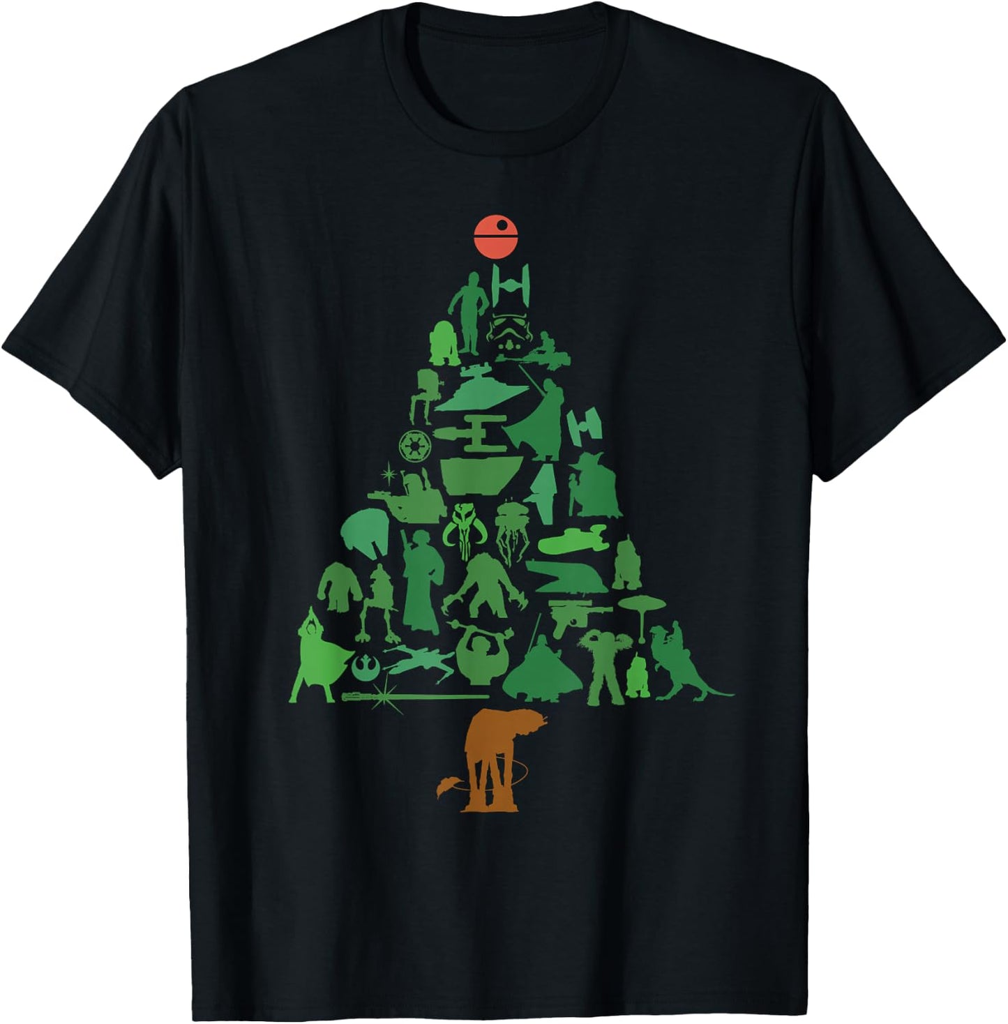 Star Wars Holiday Christmas Tree T-Shirt - T-Shirt | Black
