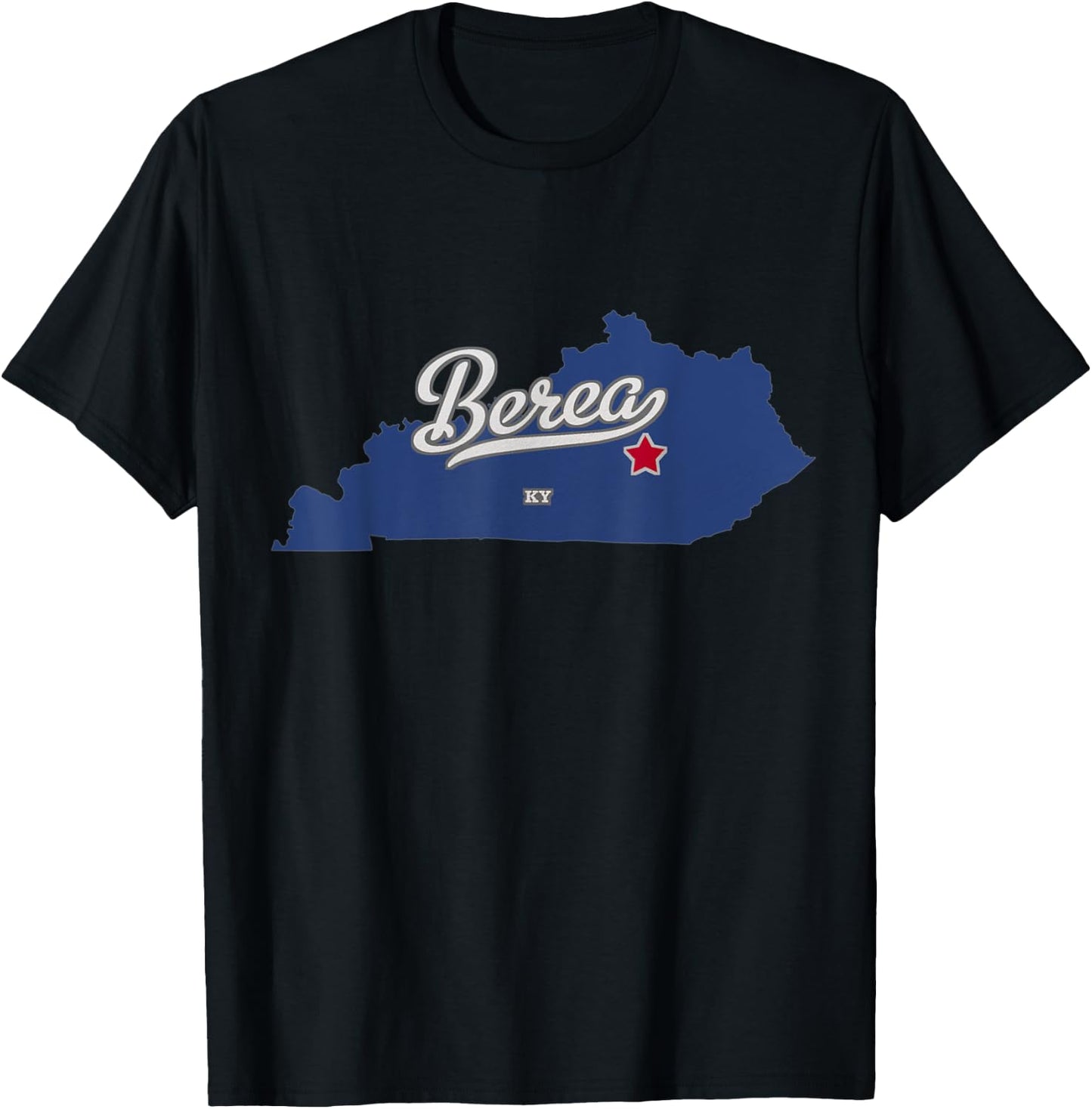 Berea Kentucky KY Map T-Shirt - T-Shirt | Black