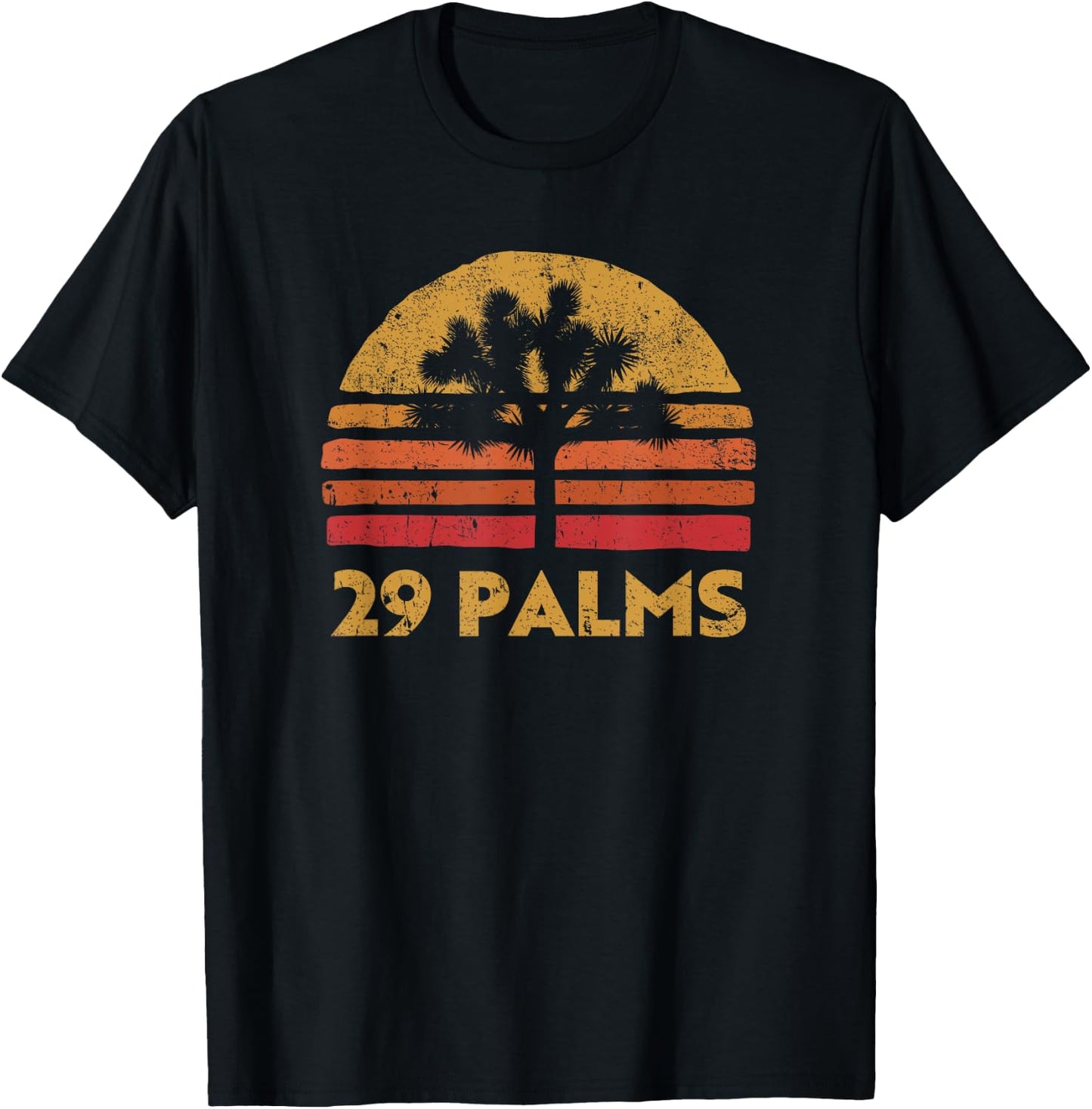 29 Twentynine palms California retro Joshua Tree T-Shirt - T-Shirt | Black