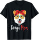 Corgi Mama Shirt Puppy Mom Dog Mama Lover Gift T-Shirt - T-Shirt | Black