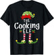 Cooking Christmas Elf Matching Pajama X-Mas Party T-Shirt - T-Shirt | Black