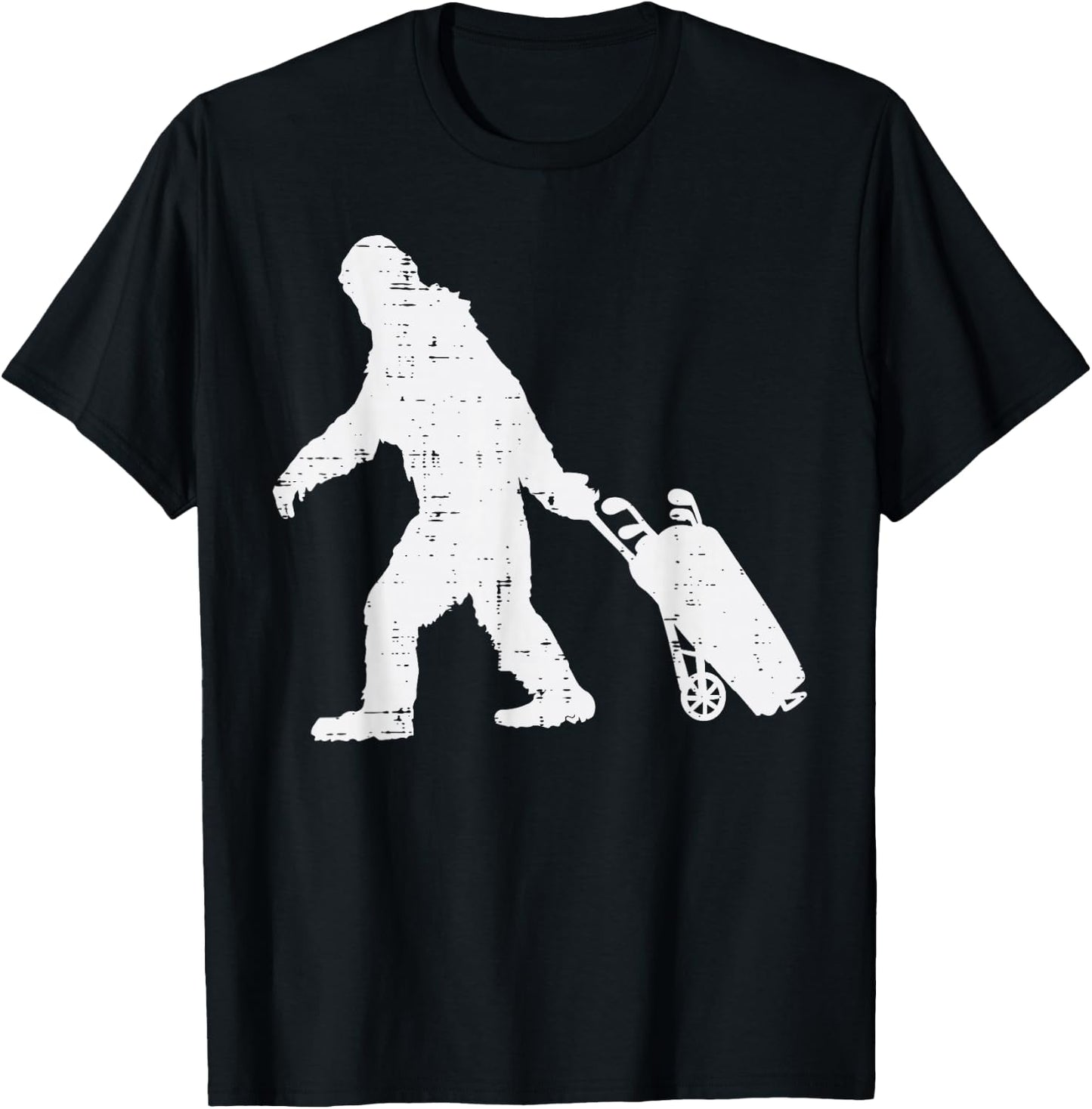 Bigfoot Sasquatch Golf Clubs Funny Golfing Golfer Men Women T-Shirt - T-Shirt | Black