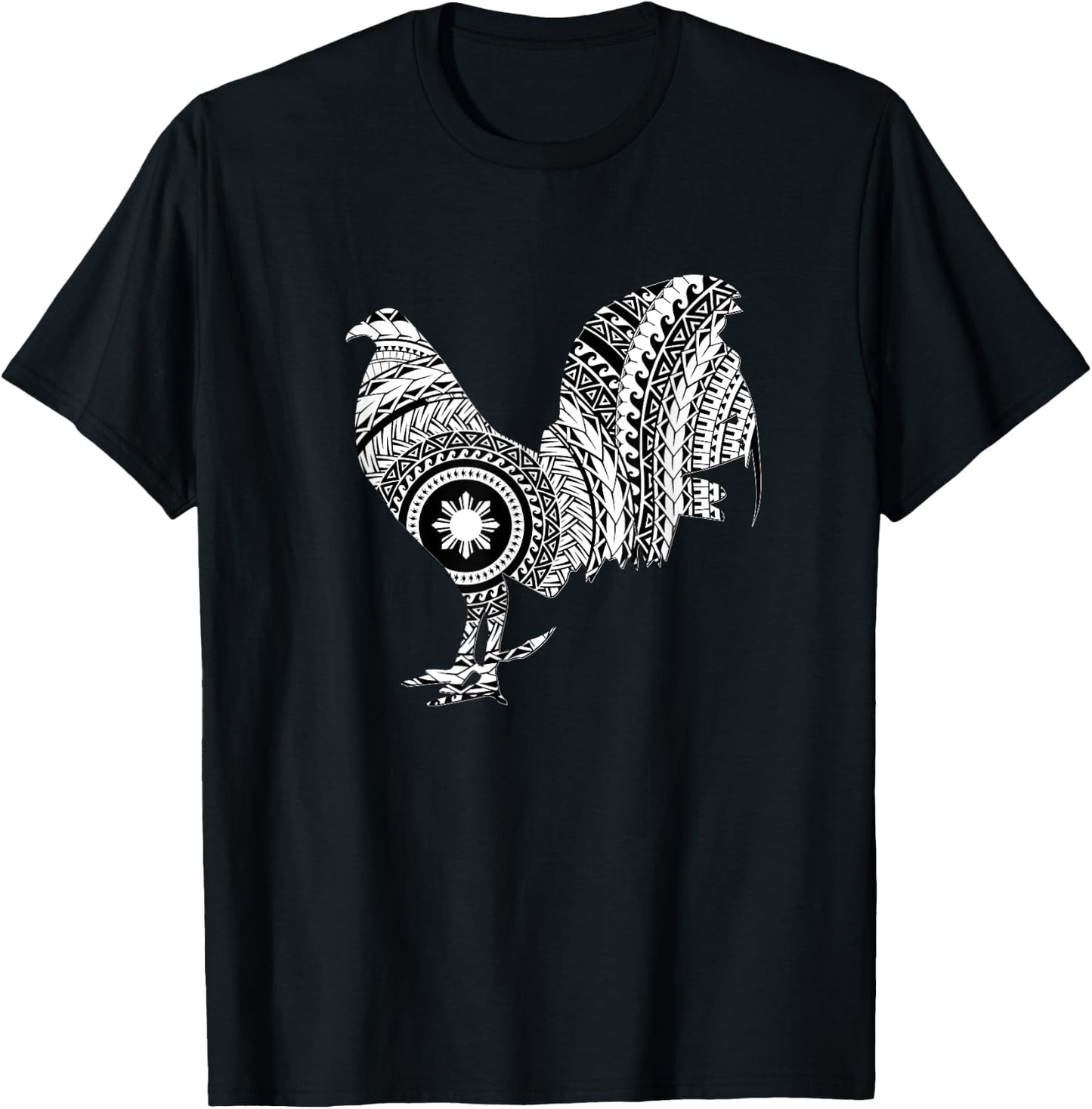 Tribal Cockfighting - Rooster T-Shirt - T-Shirt | Black