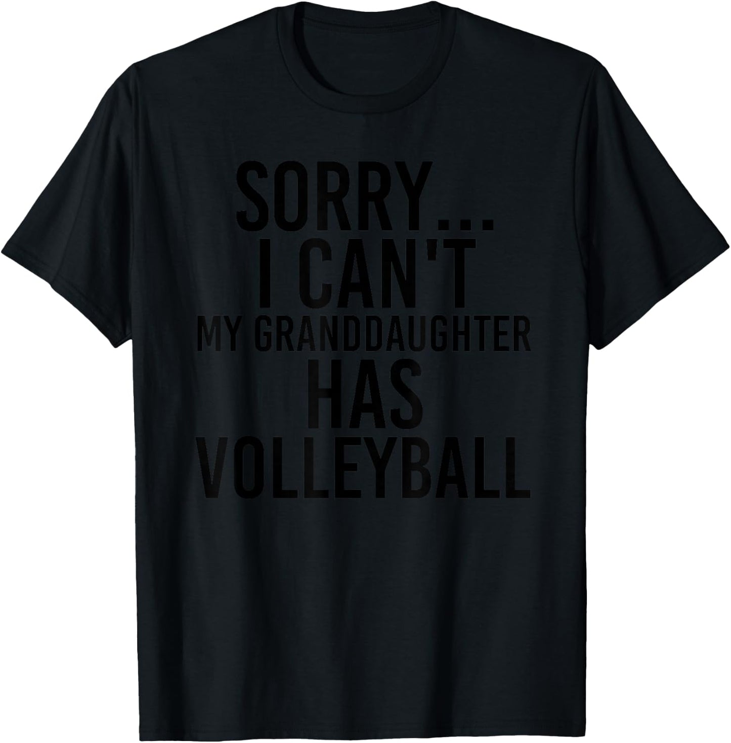 Grandpa Grandma | My Granddaughter Has Volleyball T-Shirt - T-Shirt | Black