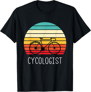 Cycologist - Funny Vintage Cycling & Cyclist Gift T-Shirt - T-Shirt | Black