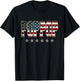 Poppop Father's Day American Flag 4th of July Vintage Xmas T-Shirt - T-Shirt | Black