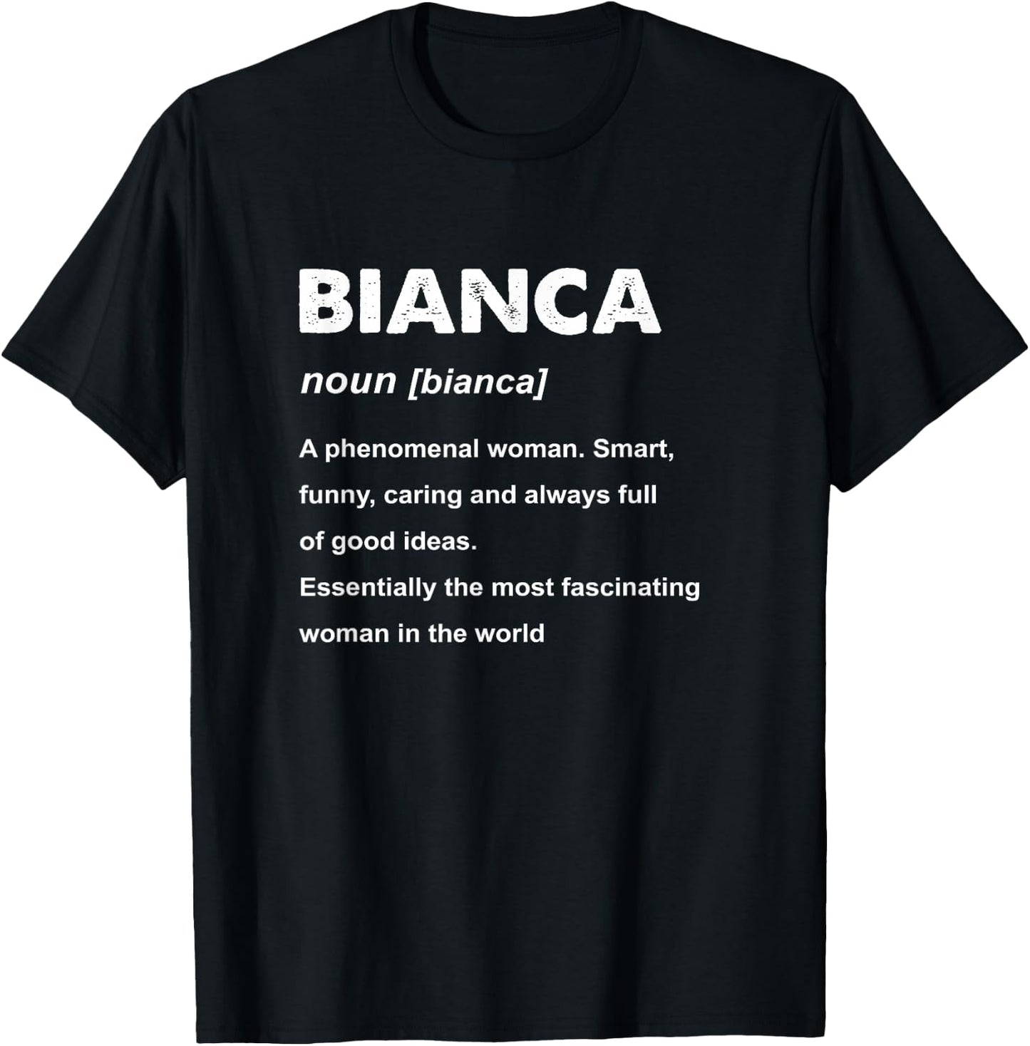 Bianca Name T-Shirt - T-Shirt | Black