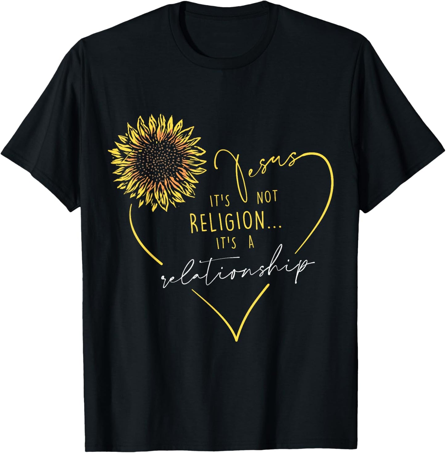 Jesus Its not Religion its a realtionship - Christian Women T-Shirt - T-Shirt | Black