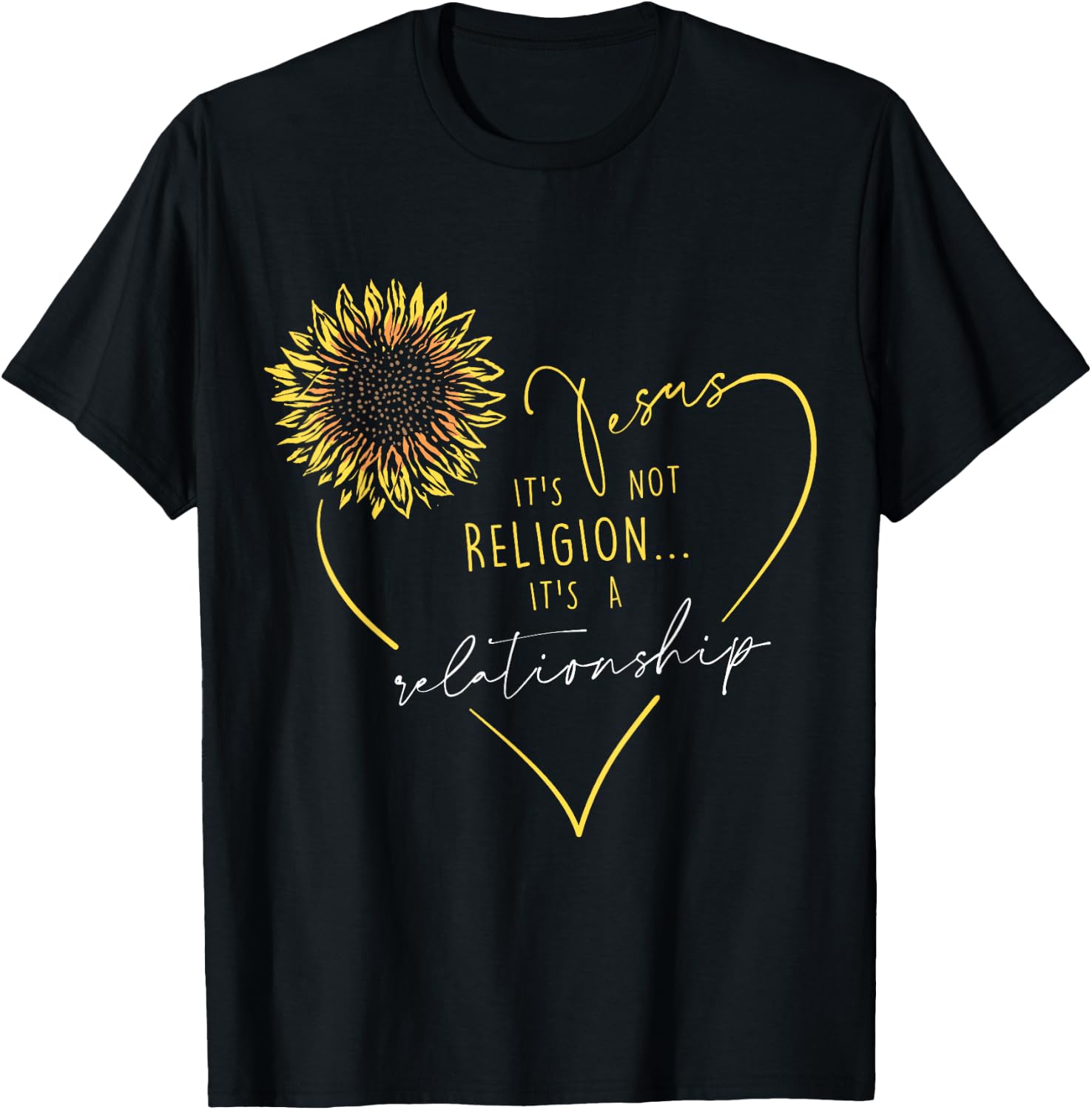 Jesus Its not Religion its a realtionship - Christian Women T-Shirt - T-Shirt | Black
