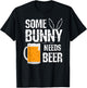 Some Bunny Needs Beer Funny Easter T-Shirt - T-Shirt | Black