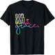 God Goals Grace, Christian Workout Tank, Christian , Mom T-Shirt - T-Shirt | Black