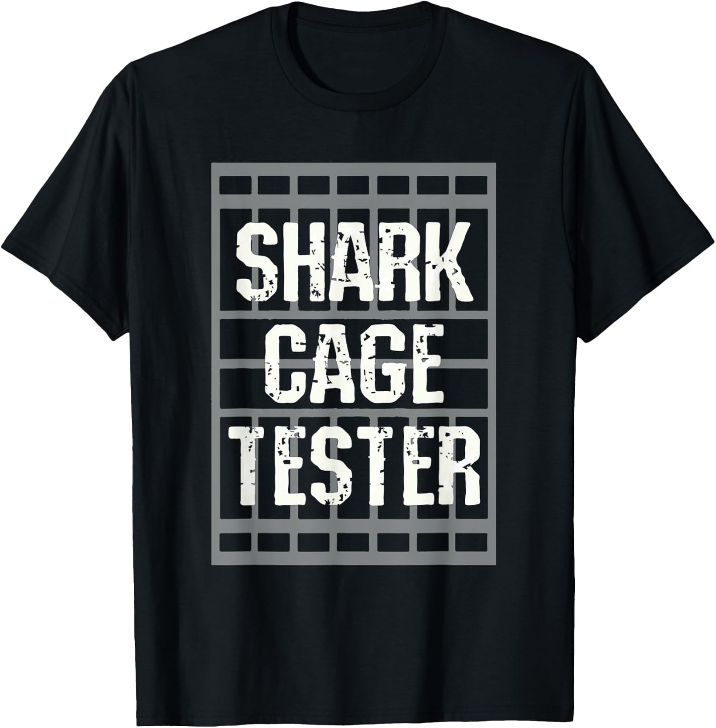 Funny Amputee Disability Shark Cage Tester Surgery Joke T-Shirt - T-Shirt | Black