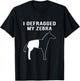 I Defragged My Zebra, Funny Computer Nerd Computer Geek T-Shirt - T-Shirt | Black