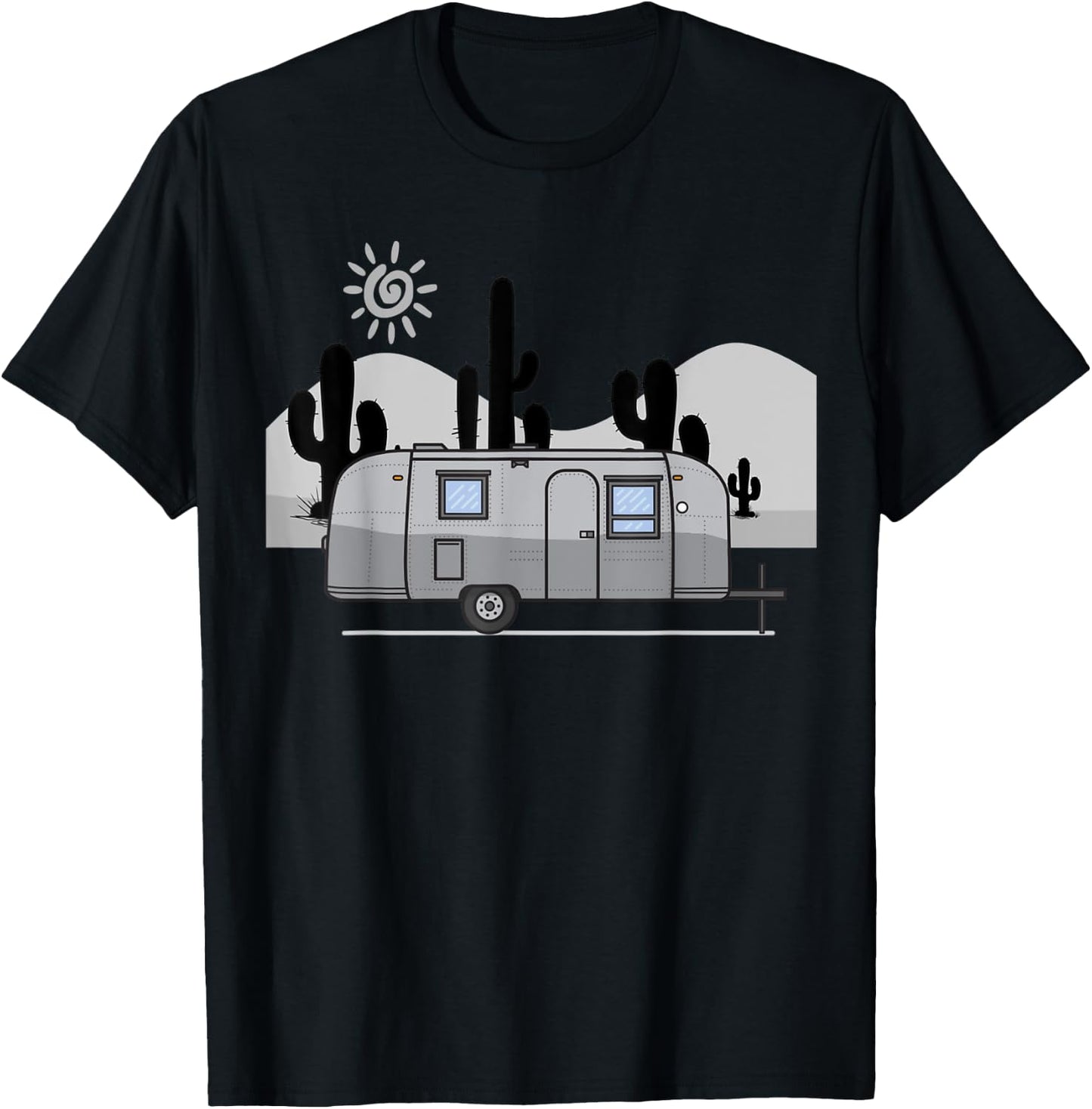 The perfect retro Airstream camping trailer . T-Shirt - T-Shirt | Black