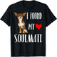 I Found My Soulmate Brown Chihuahua Dog Lover Best Friend Women Kids T-Shirt - T-Shirt | Black