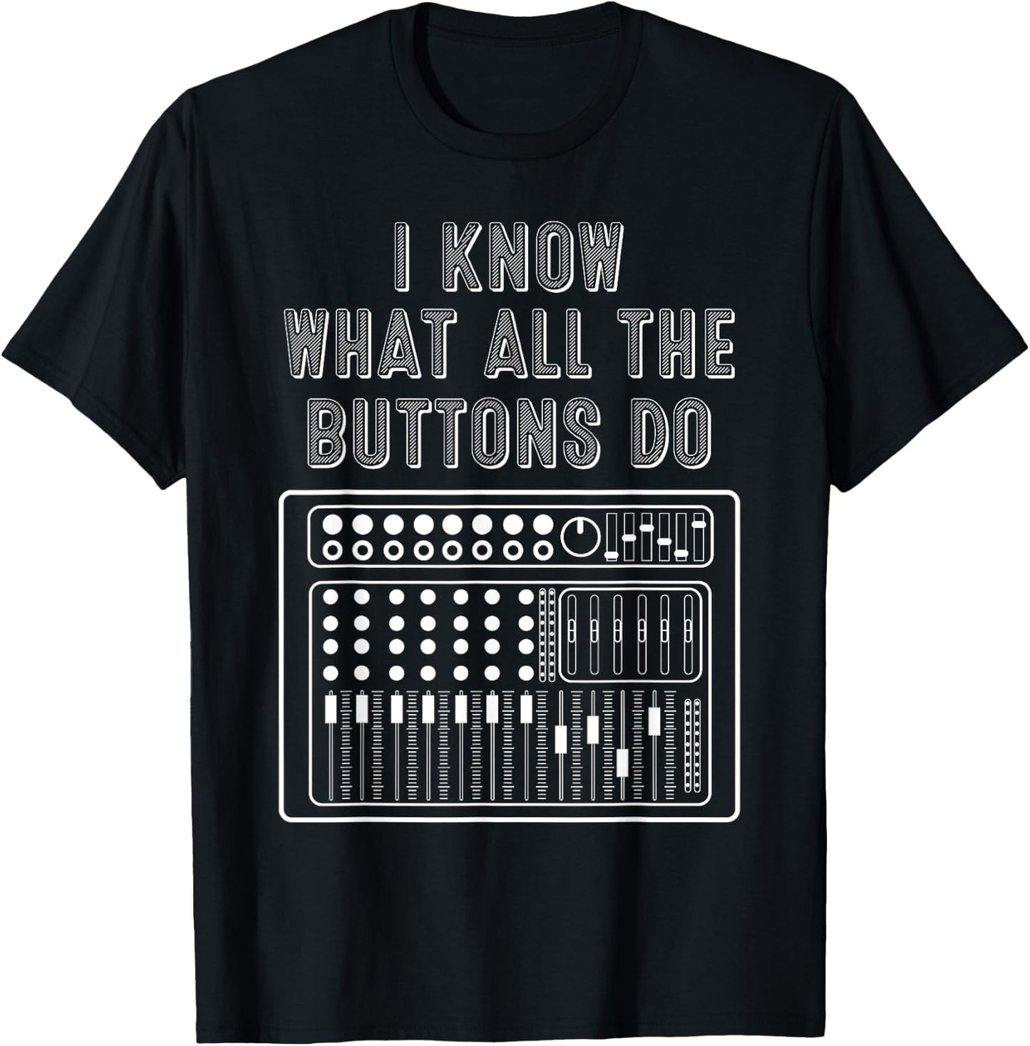 Funny Music Engineer Gift Cute DJ Sound Technician Men Women T-Shirt - T-Shirt | Black