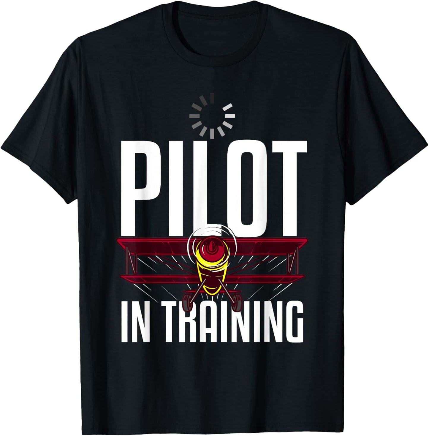 Funny Pilot In Training Gift Aviation Student Boys Girls T-Shirt - T-Shirt | Black