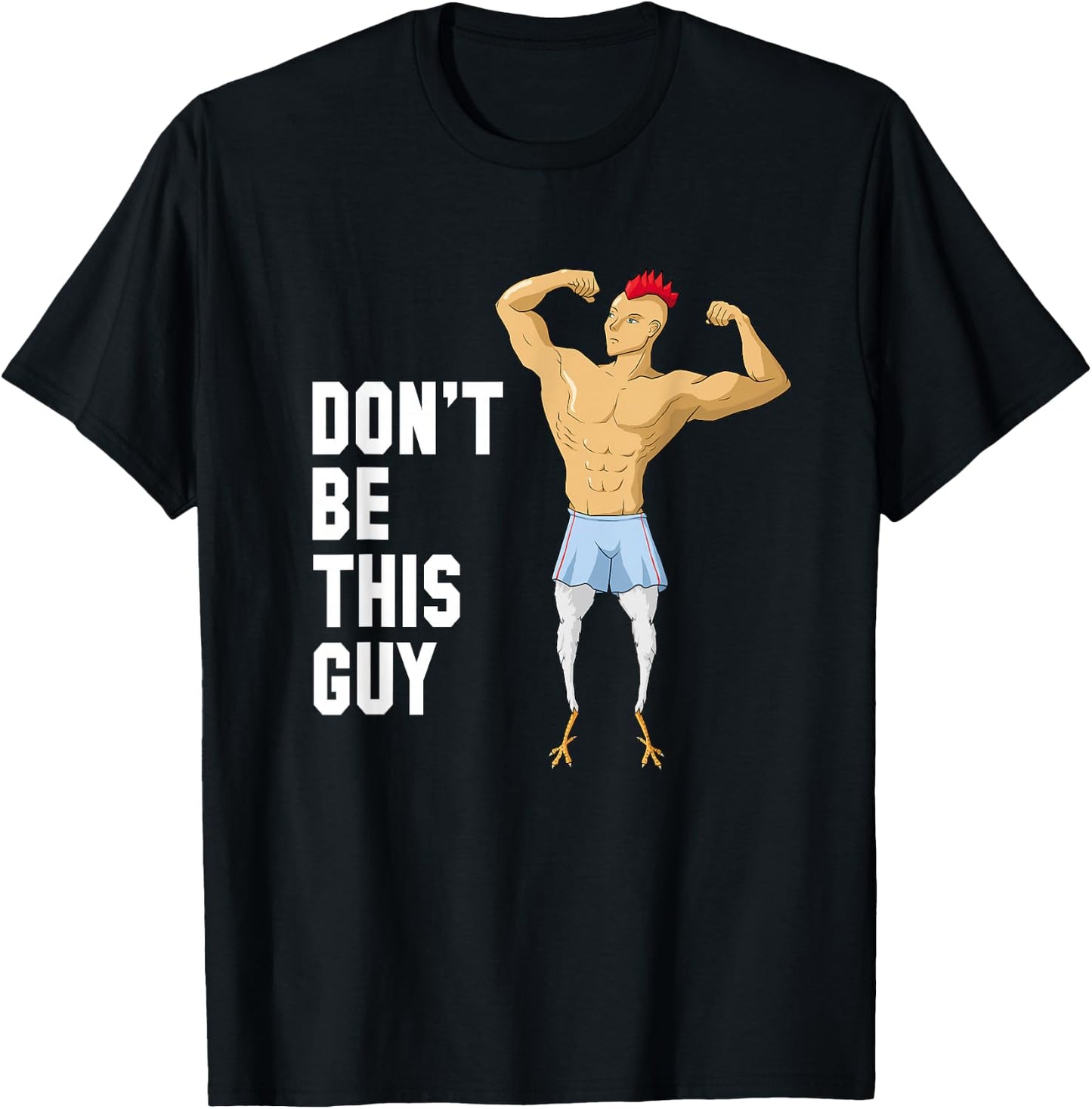 Chicken Legs Never Skip Leg Day - Leg Workout T-Shirt - T-Shirt | Black
