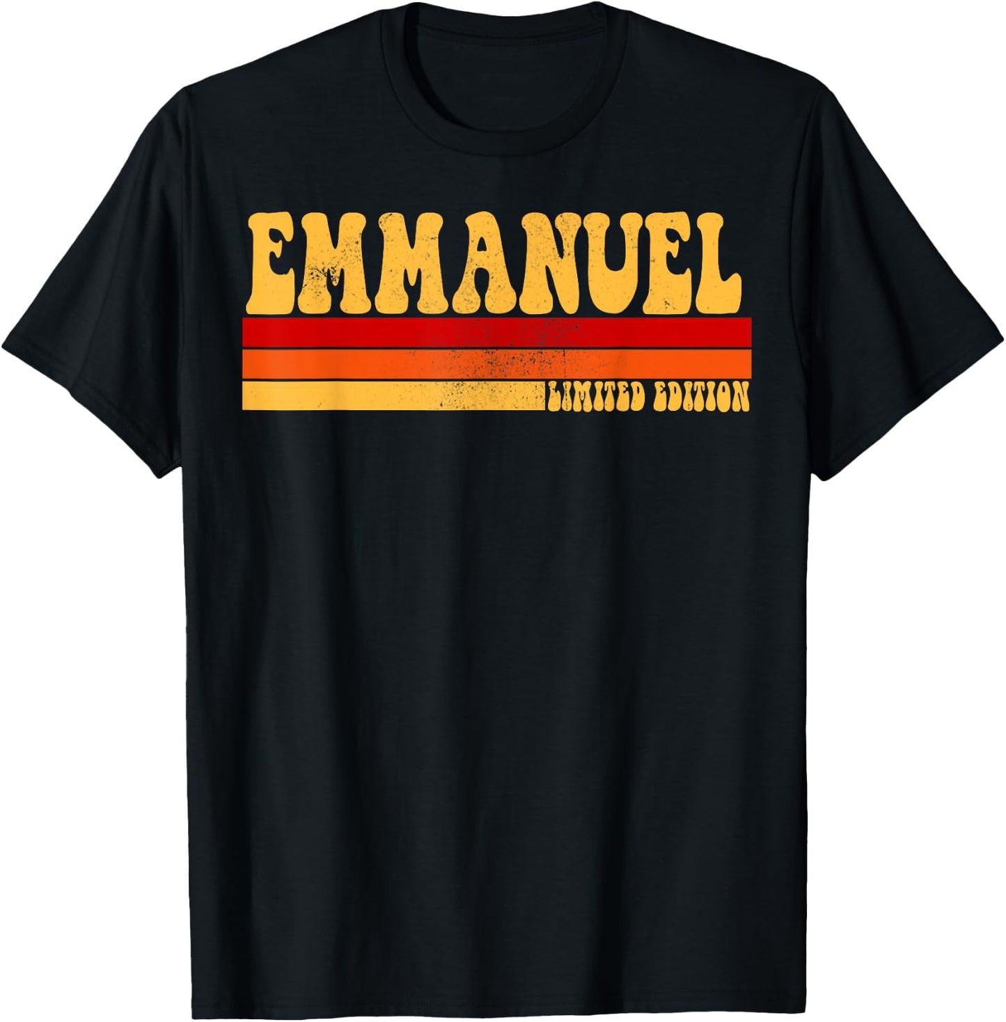 EMMANUEL Name Personalized Idea Men Retro Vintage EMMANUEL T-Shirt - T-Shirt | Black
