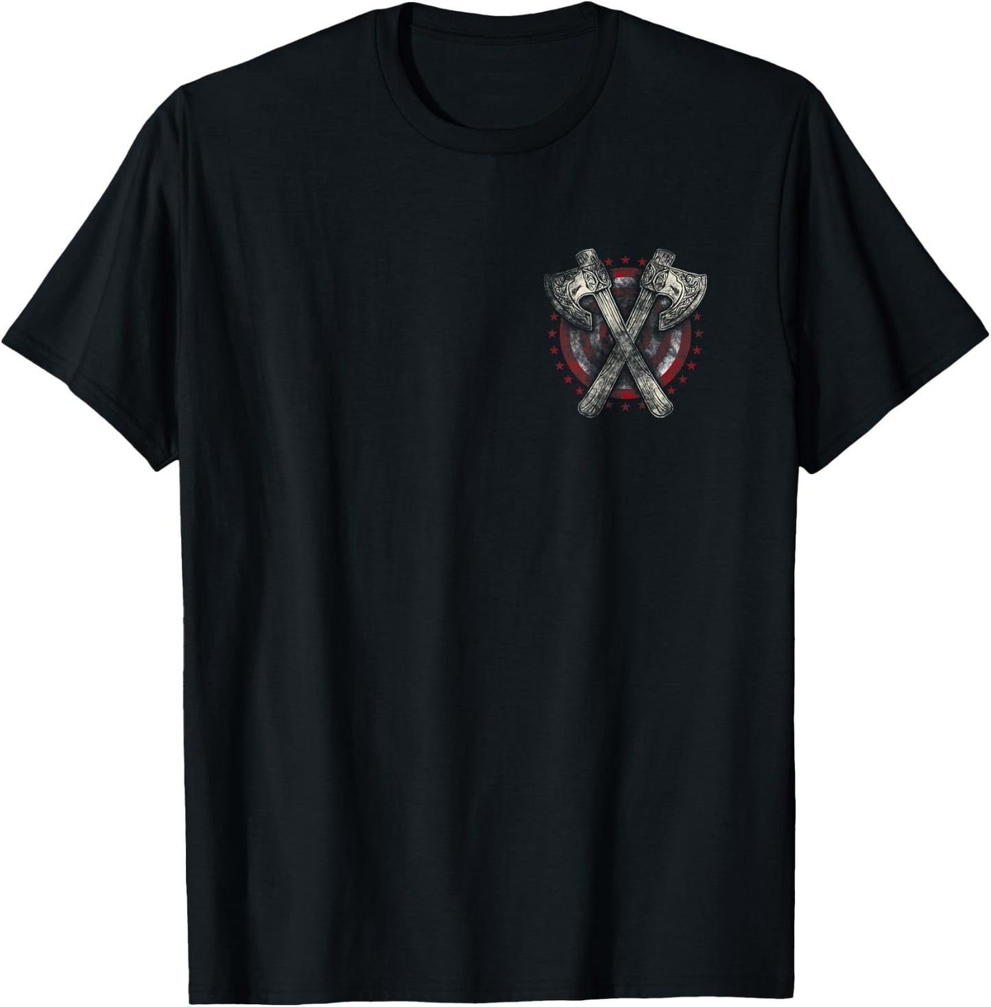 Hatchet Axe Throwing Pocket Badge T-Shirt - T-Shirt | Black