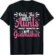Only The Best Aunts Get Promoted To Godmother Groovy Heart T-Shirt - T-Shirt | Black