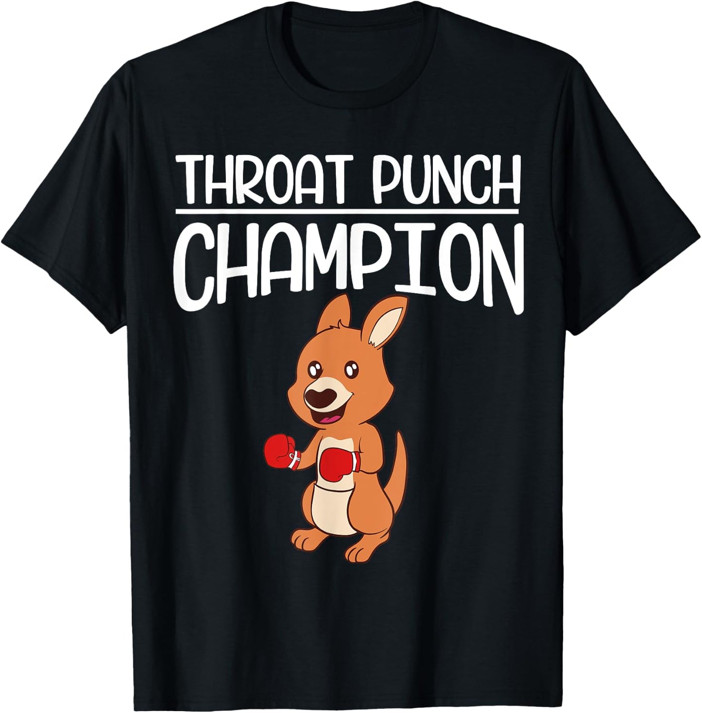 Kangaroo Throat Punch Champion Ring T-Shirt - T-Shirt | Black