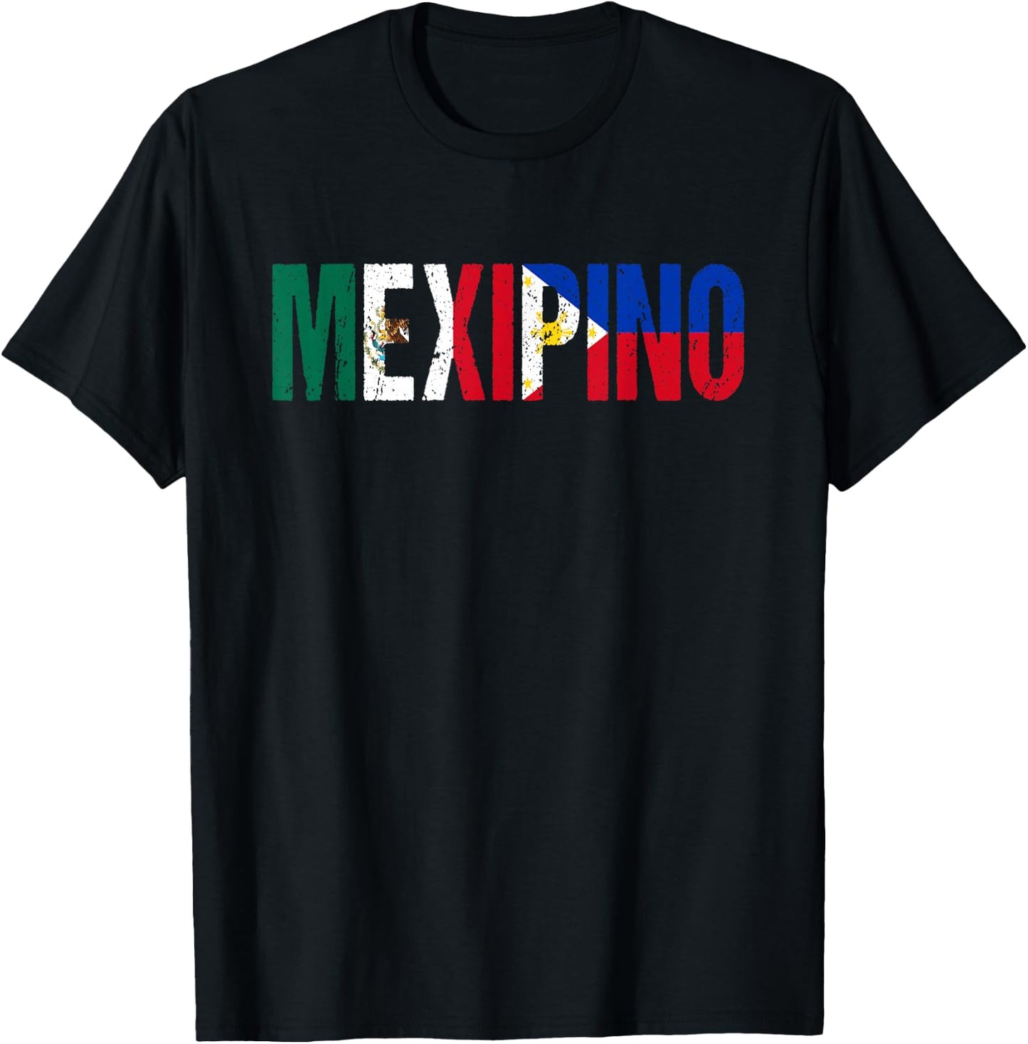 Mexipino Mexico Philippines Flag Ancestery Filipino Mexican T-Shirt - T-Shirt | Black