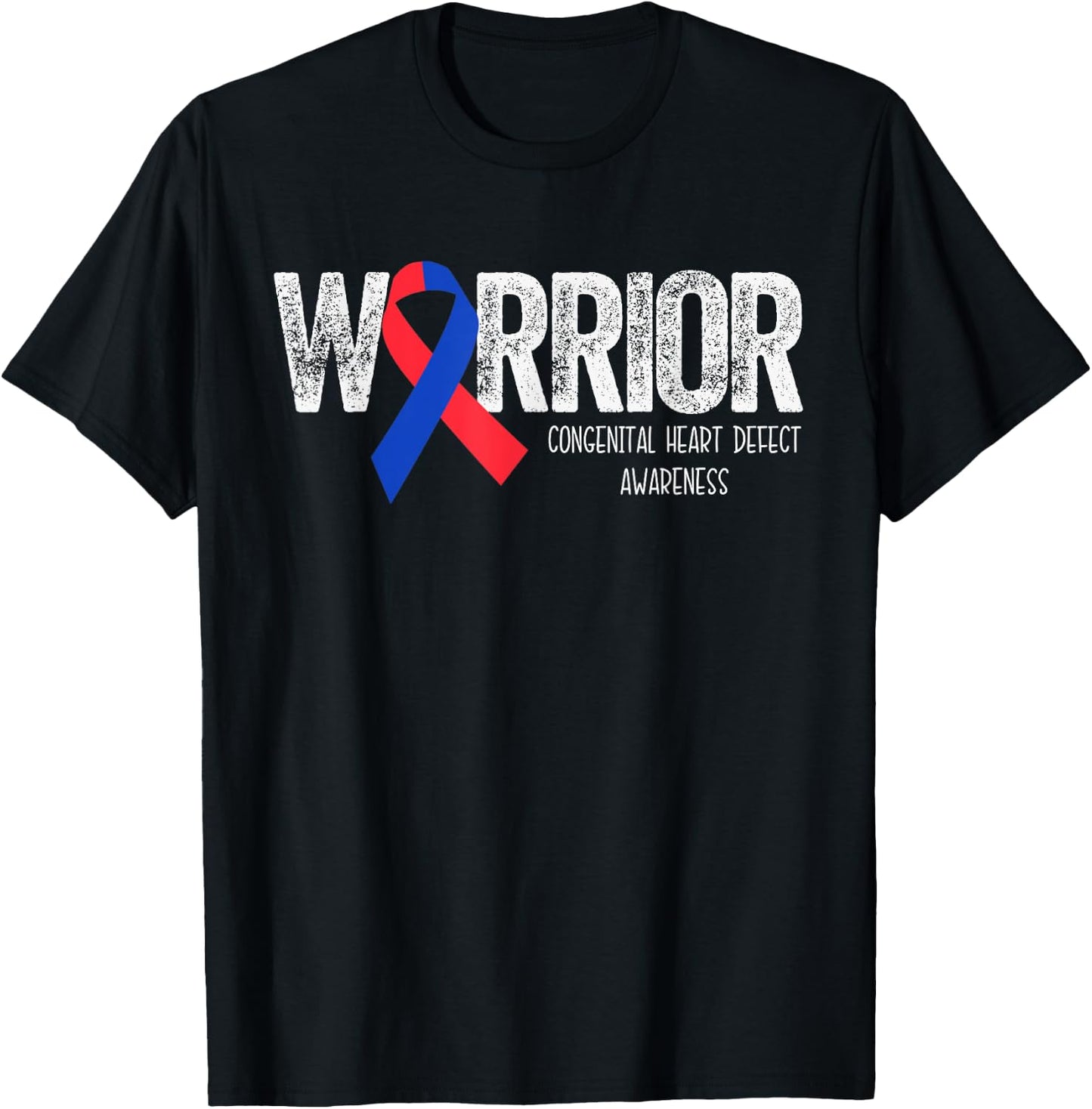 Warrior CHD Congenital Heart Defect Awareness Month Surgery T-Shirt - T-Shirt | Black