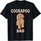 Cute Cockapoo Dog Illustration Cockapoo Dad Owner Love T-Shirt - T-Shirt | Black