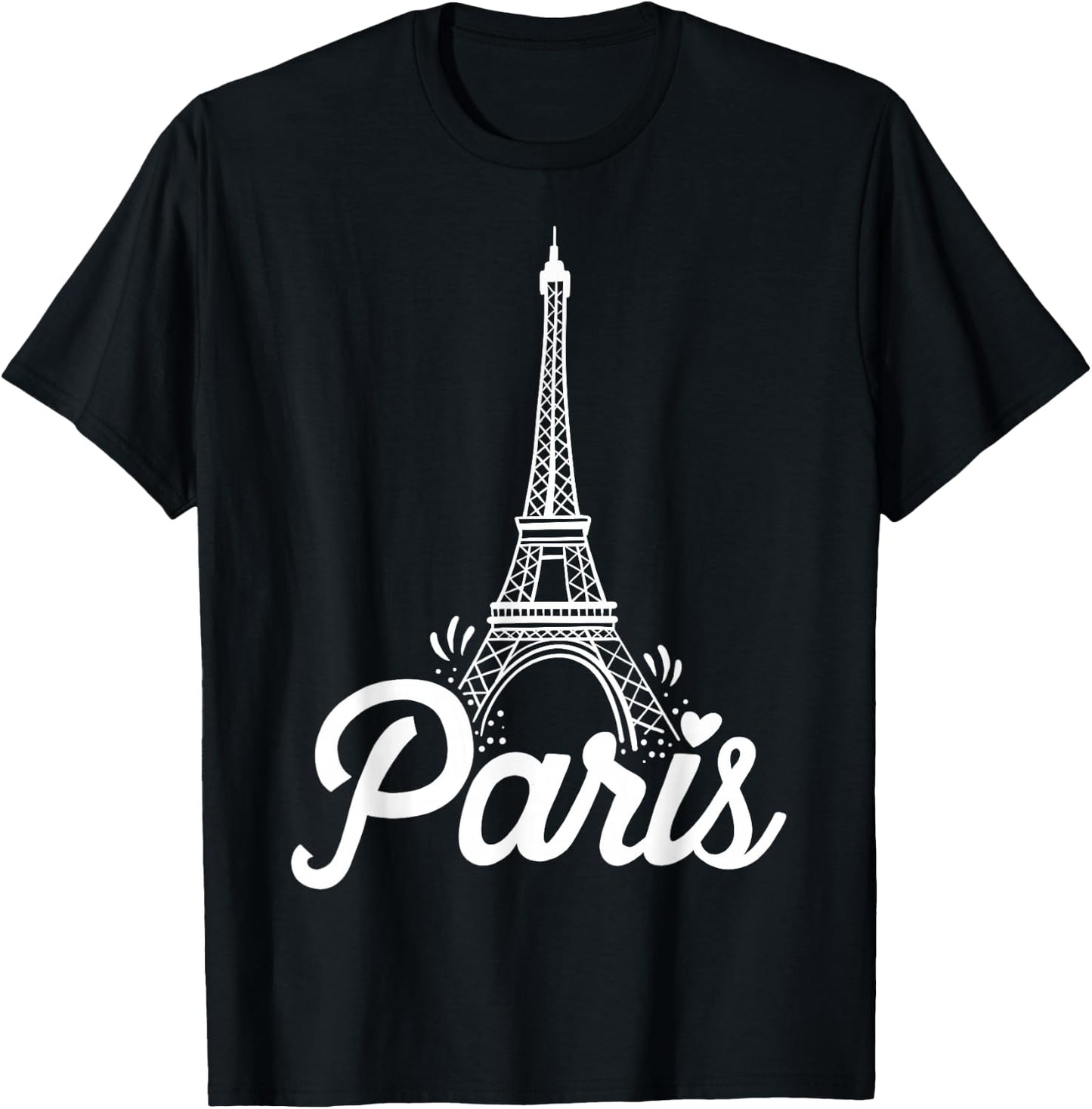 Paris France Eiffel Tower Vintage Gift T-Shirt - T-Shirt | Black