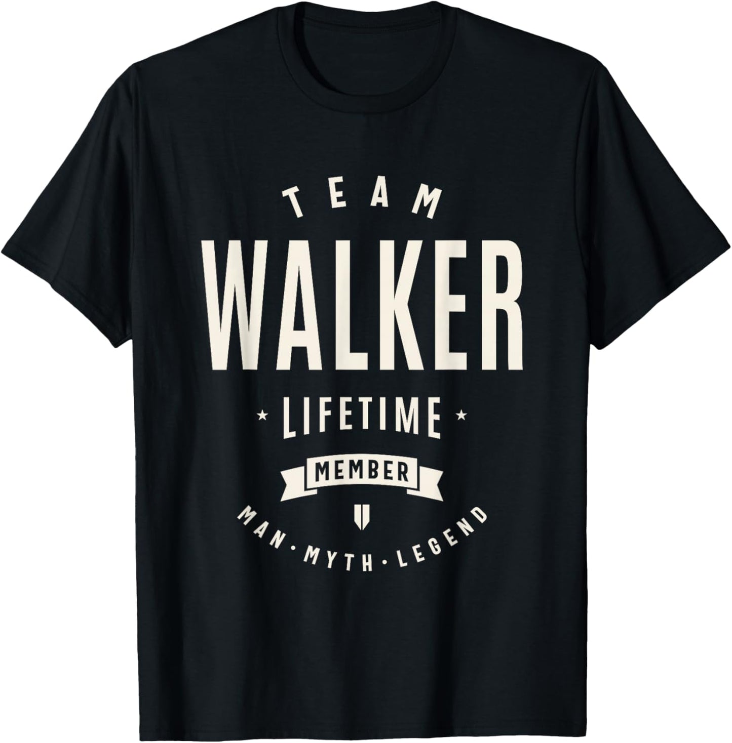 Team Walker Lifetime Member Funny Name Walker T-Shirt - T-Shirt | Black