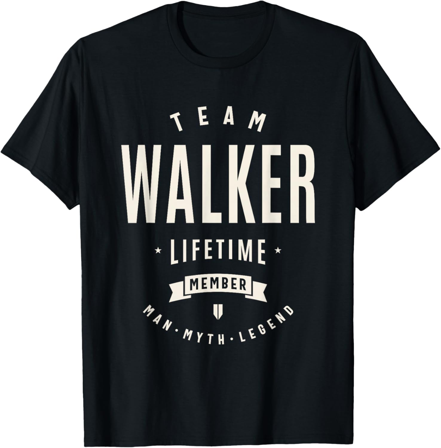 Team Walker Lifetime Member Funny Name Walker T-Shirt - T-Shirt | Black