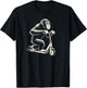 Chimpanzee On An E-Scooter Monkey T-Shirt - T-Shirt | Black