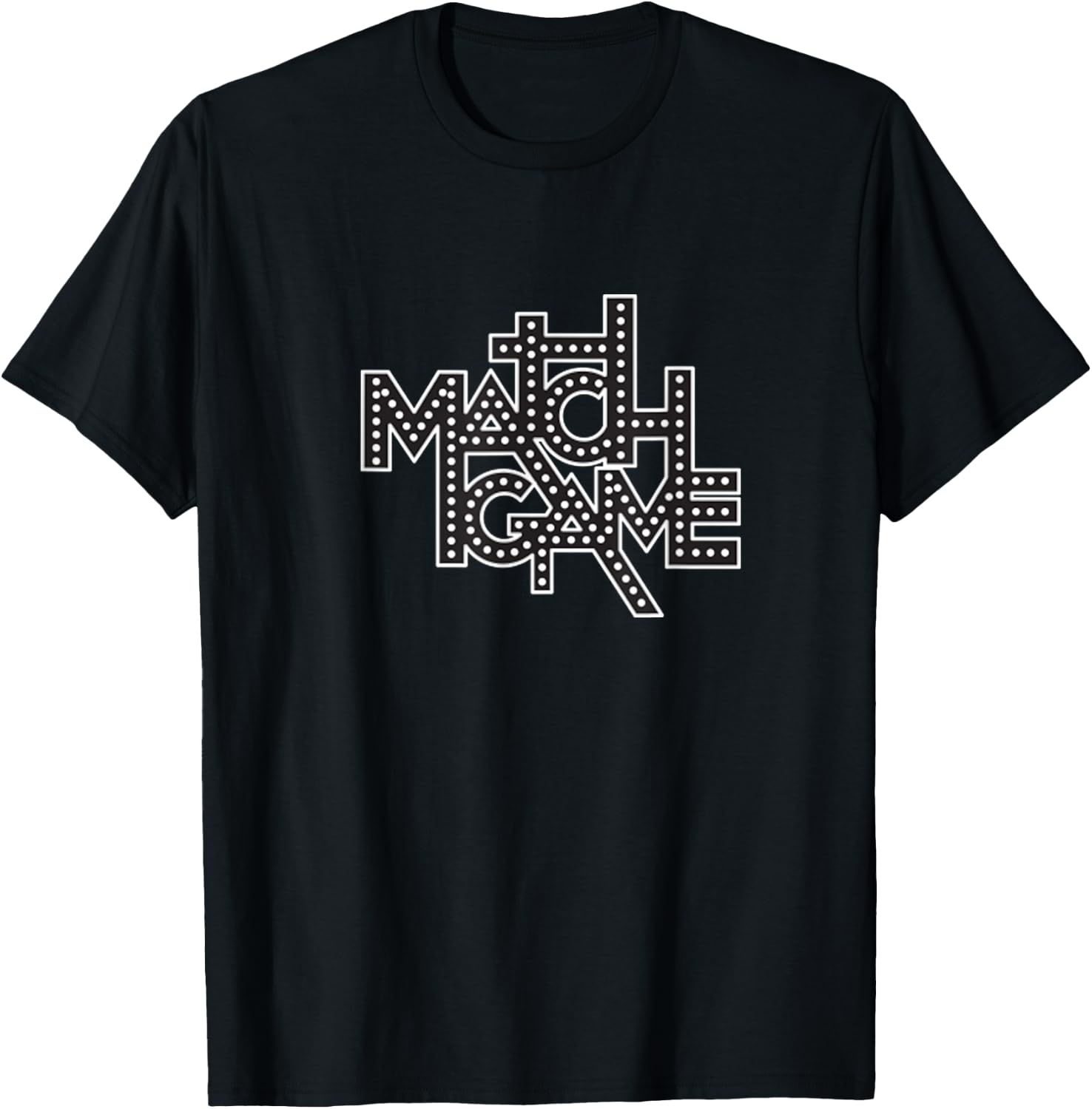 BUZZR Match Game classic TV Show logo T-Shirt - T-Shirt | Black