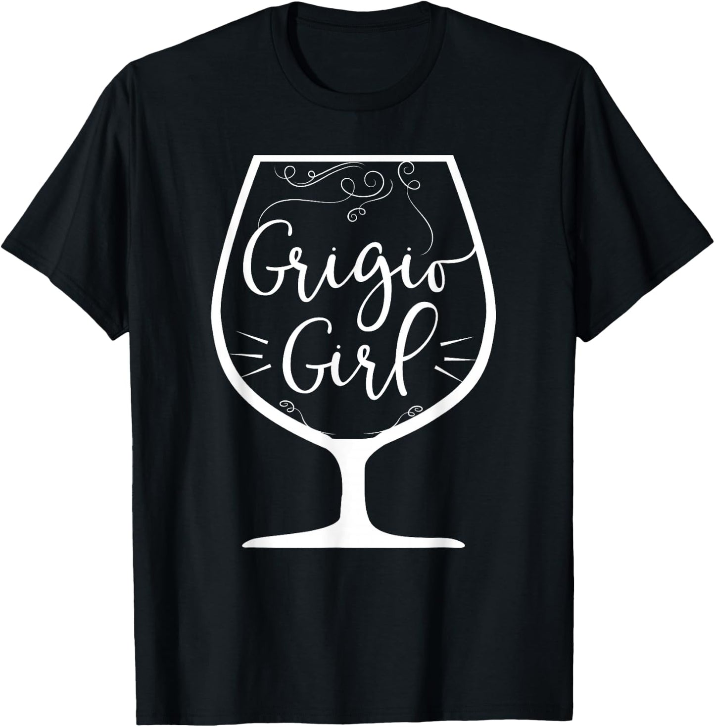 Funny Pinot Grigio White Wine Drinker T-Shirt - T-Shirt | Black