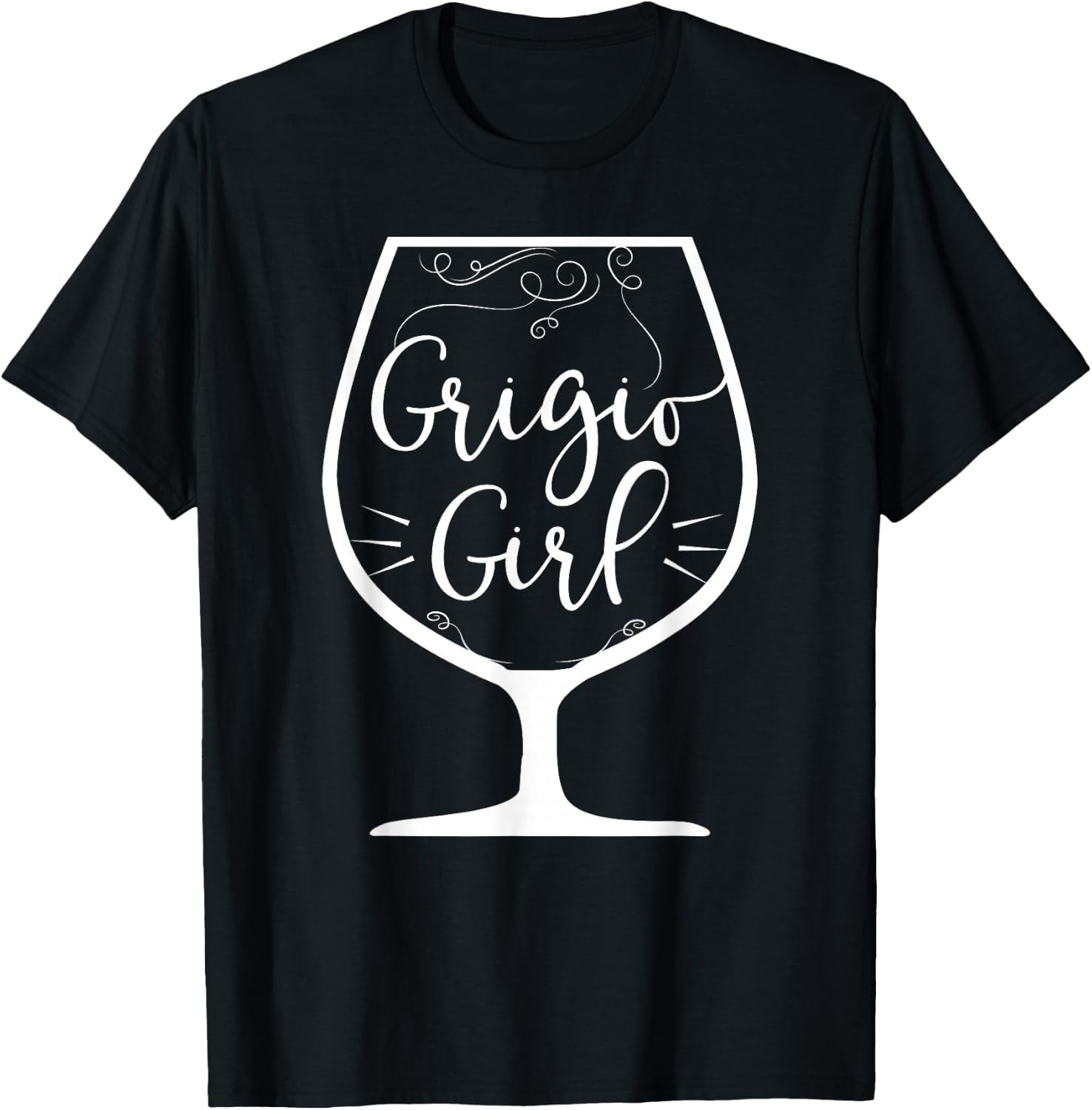 Funny Pinot Grigio White Wine Drinker T-Shirt - T-Shirt | Black