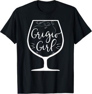 Funny Pinot Grigio White Wine Drinker T-Shirt - T-Shirt | Black