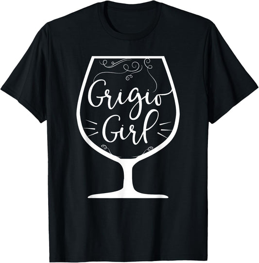 Funny Pinot Grigio White Wine Drinker T-Shirt - T-Shirt | Black