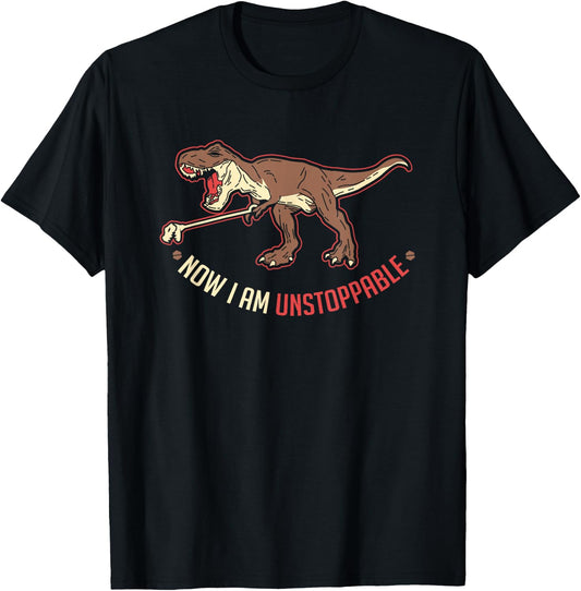 I Am Unstoppable T-Rex Gift A Dino Lover T-Shirt - T-Shirt | Black