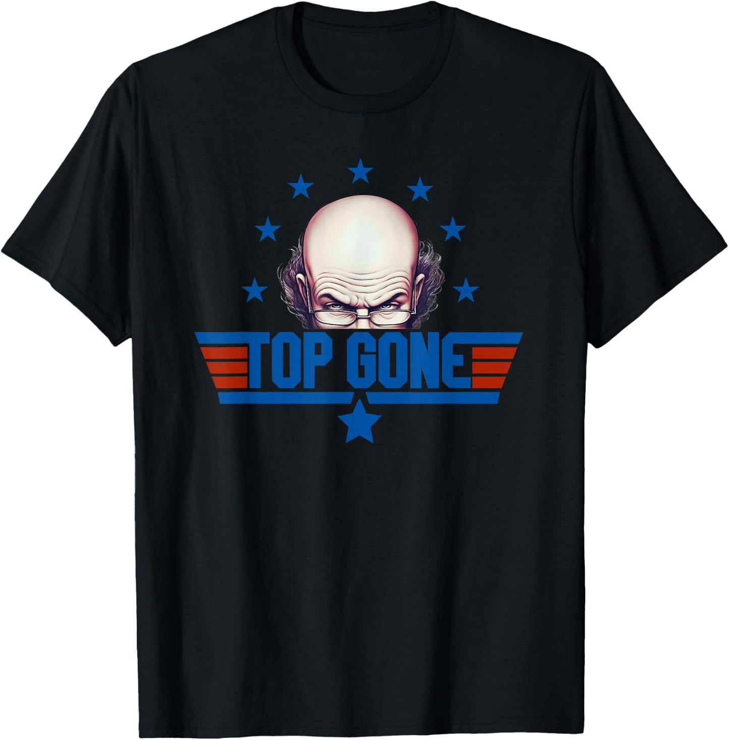 Humorous Receding Hairline - Funny Gift Top Gone T-Shirt - T-Shirt | Black