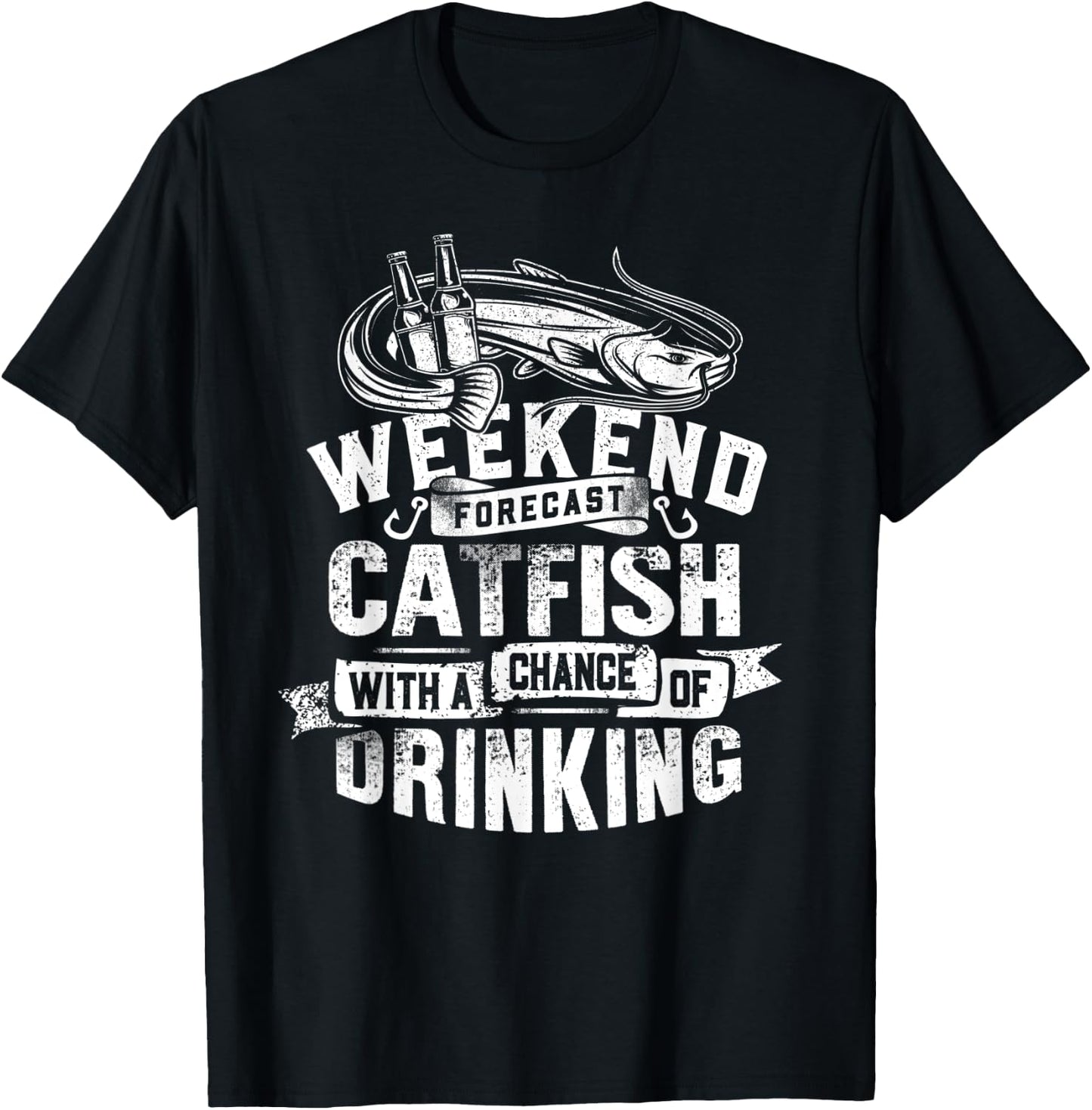 Vintage Look Catfish Gift A Catfish Whsiperer T-Shirt - T-Shirt | Black