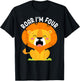 Roar I'm 4 4th Birthday Roaring Lion Safari Jungle Animal T-Shirt - T-Shirt | Black