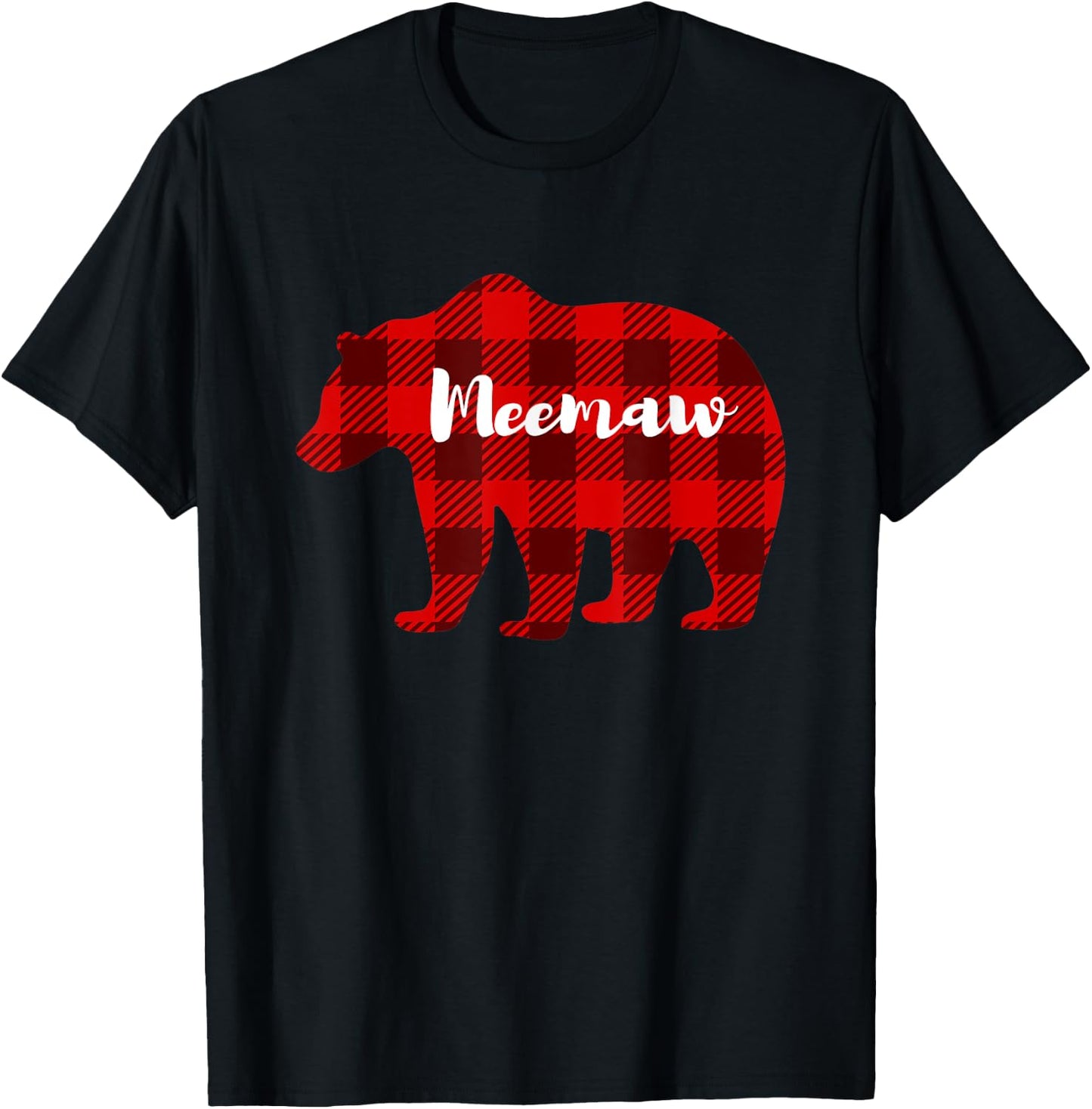 Meemaw Bear Clothing Women Gifts Grandparent Family Matching T-Shirt - T-Shirt | Black
